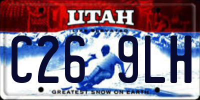 UT license plate C269LH