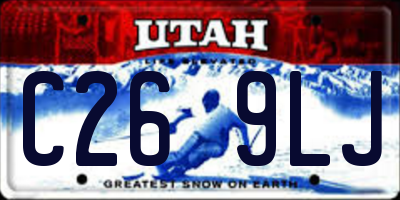 UT license plate C269LJ