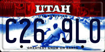 UT license plate C269LO