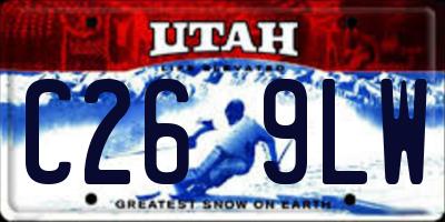 UT license plate C269LW