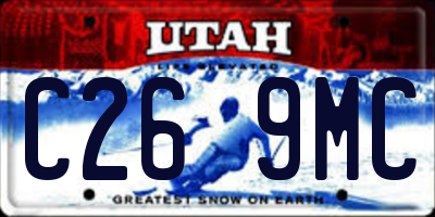 UT license plate C269MC