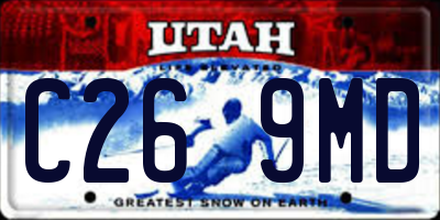 UT license plate C269MD