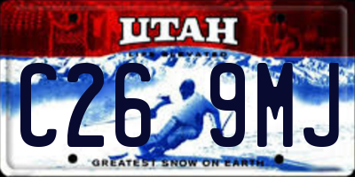 UT license plate C269MJ
