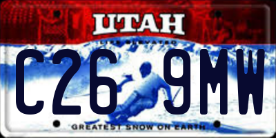 UT license plate C269MW