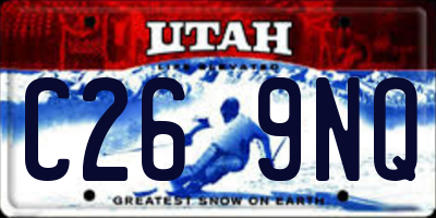 UT license plate C269NQ