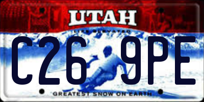 UT license plate C269PE