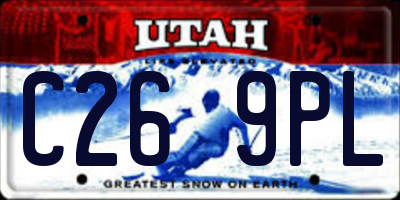 UT license plate C269PL