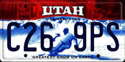 UT license plate C269PS