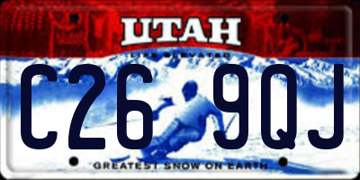 UT license plate C269QJ