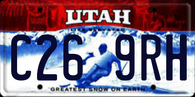 UT license plate C269RH