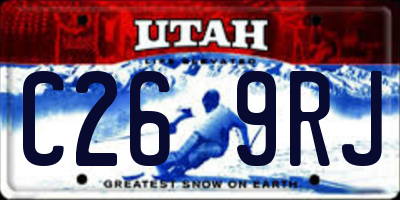 UT license plate C269RJ