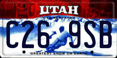 UT license plate C269SB