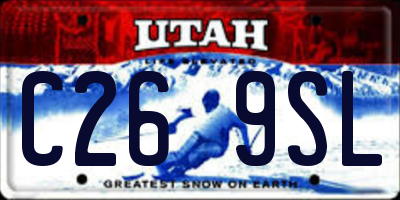 UT license plate C269SL