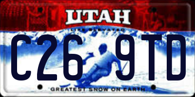UT license plate C269TD