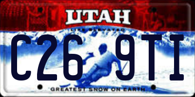 UT license plate C269TI