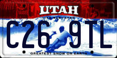 UT license plate C269TL