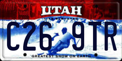 UT license plate C269TR
