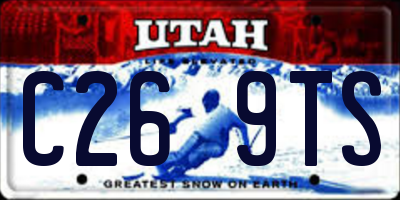 UT license plate C269TS