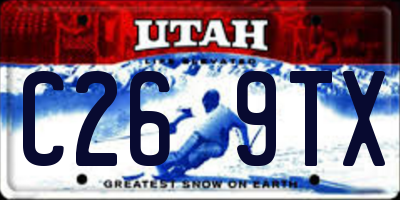 UT license plate C269TX