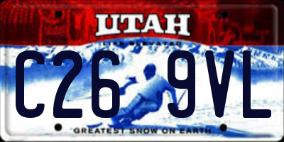 UT license plate C269VL