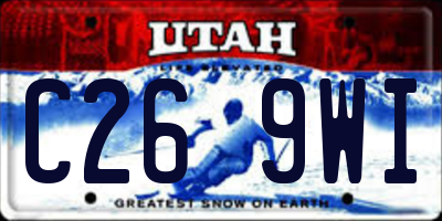 UT license plate C269WI