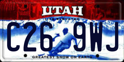 UT license plate C269WJ