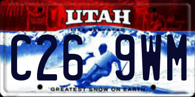 UT license plate C269WM