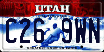 UT license plate C269WN