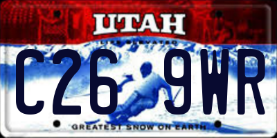 UT license plate C269WR