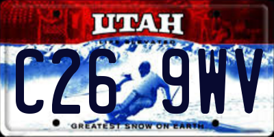 UT license plate C269WV