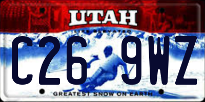 UT license plate C269WZ