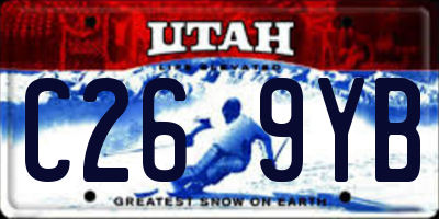 UT license plate C269YB