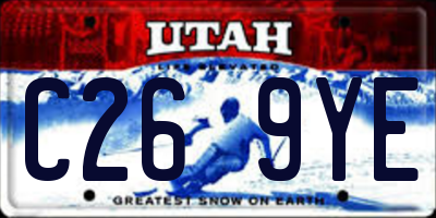UT license plate C269YE