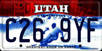 UT license plate C269YF