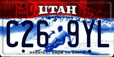 UT license plate C269YL