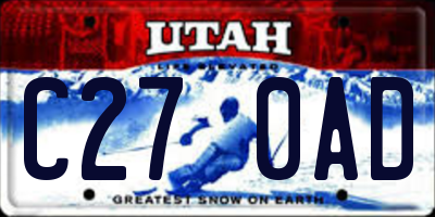 UT license plate C270AD