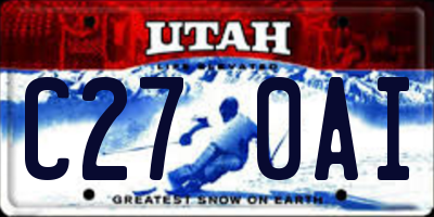 UT license plate C270AI