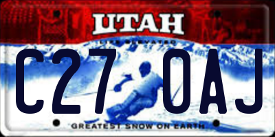 UT license plate C270AJ