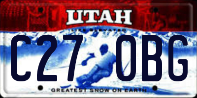 UT license plate C270BG