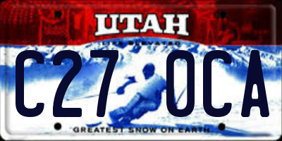 UT license plate C270CA