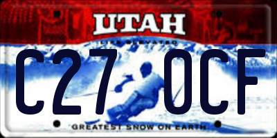 UT license plate C270CF