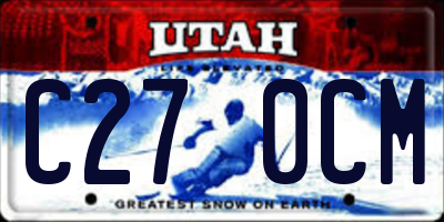 UT license plate C270CM