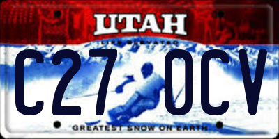 UT license plate C270CV