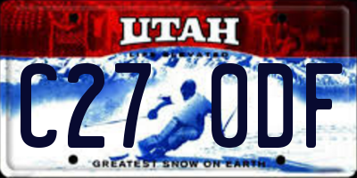 UT license plate C270DF