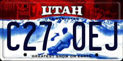 UT license plate C270EJ