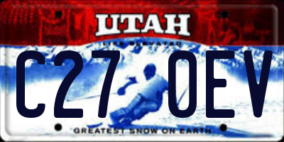 UT license plate C270EV