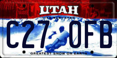 UT license plate C270FB