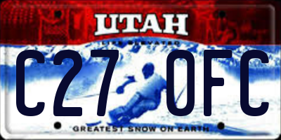 UT license plate C270FC