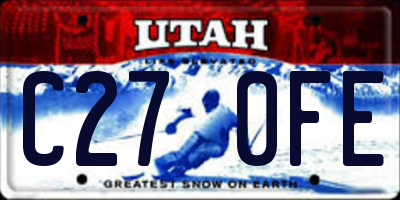 UT license plate C270FE