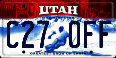 UT license plate C270FF